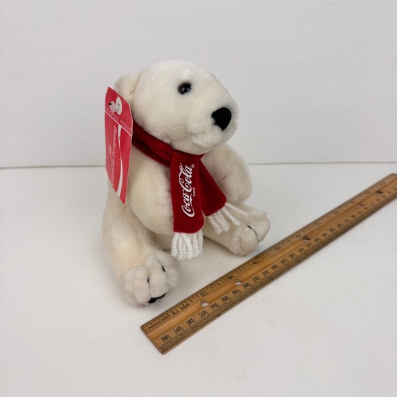 Coca Cola Other - Vtg 1993 Dakin Coca Cola Coke Soda Mini Small Plush White Polar Bear w Red Scarf